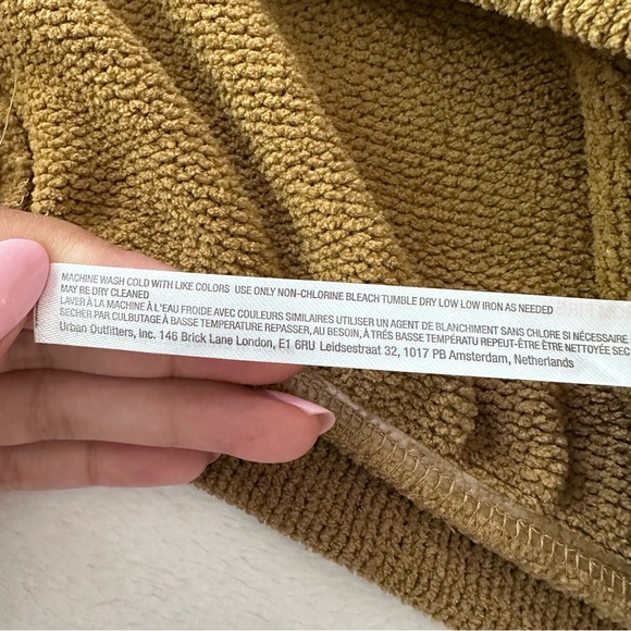 *SOLD* Free People FP Beach Happy Pullover Sweater in Yellow Mustard Size Large - Picture 9 of 11